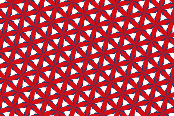 捷克共和国国旗颜色的简单几何图案 — 图库照片