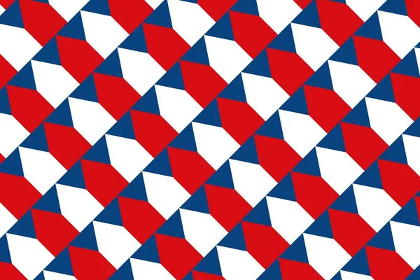 Simple Geometric Pattern Colors National Flag Czech Republic — Stock Photo, Image