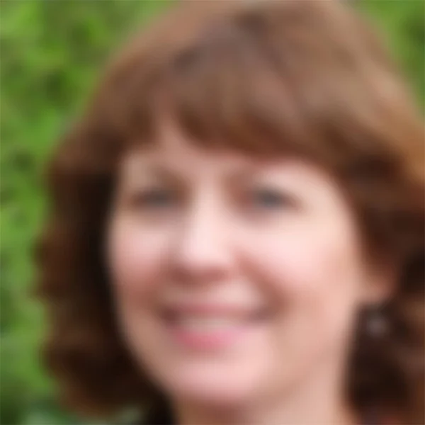 Close Portrait White Adult Woman Blurred Image — Stock Photo, Image