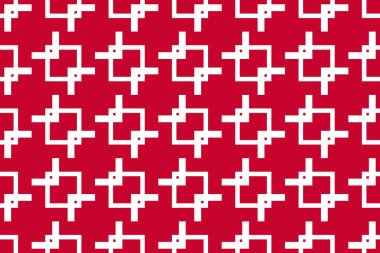 Danimarka bayrağının renklerinde basit geometrik desen