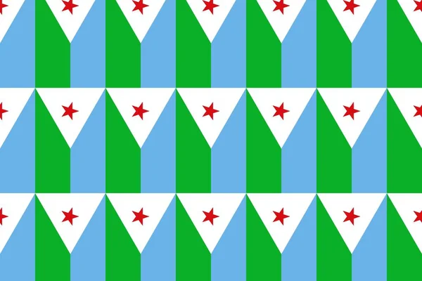 ジブチ国旗の色のシンプルな幾何学模様 — ストック写真