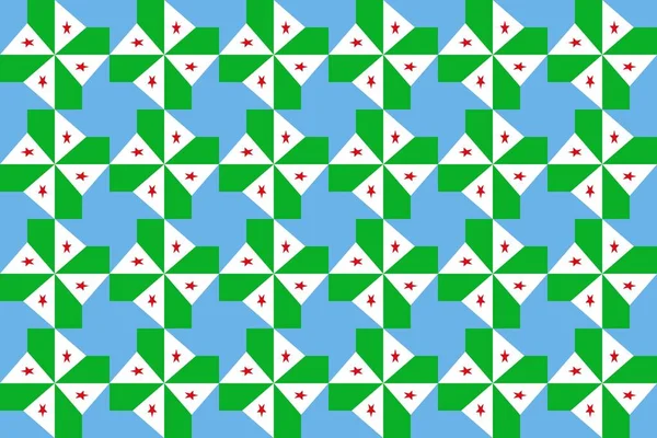Egyszerű Geometriai Minta Dzsibuti Nemzeti Zászló Színeiben — Stock Fotó