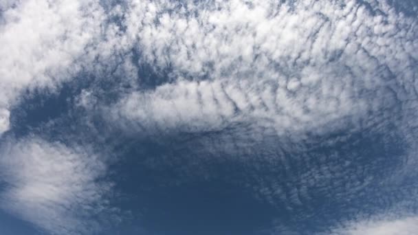 Thin Cirrus Clouds Blue Sky Time Lapse Cloudy Sky Video — Stock Video