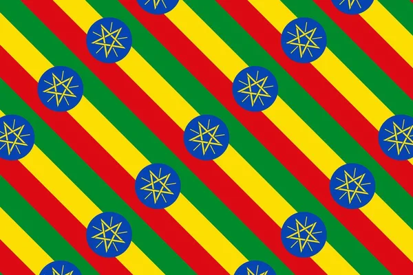 Modello Geometrico Semplice Nei Colori Della Bandiera Nazionale Dell Etiopia — Foto Stock