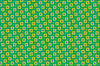 Gabon bayrağının renklerinde basit geometrik desen