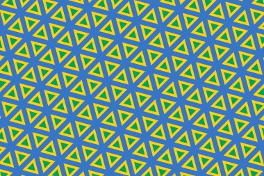Gabon bayrağının renklerinde basit geometrik desen