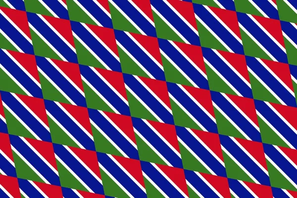 Simple Geometric Pattern Colors National Flag Gambia — Stock Photo, Image