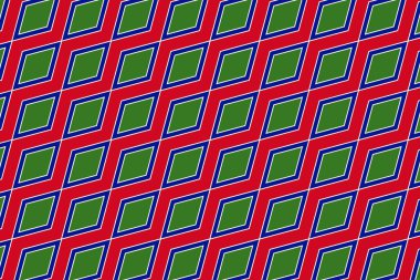 Gambiya bayrağının renklerinde basit geometrik desen