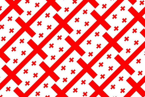 Prosty Wzór Geometryczny Kolorach Flagi Narodowej Gruzji — Zdjęcie stockowe