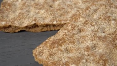 Gevrek gevreği, yakın çekim. Sağlıklı atıştırmalıklar.