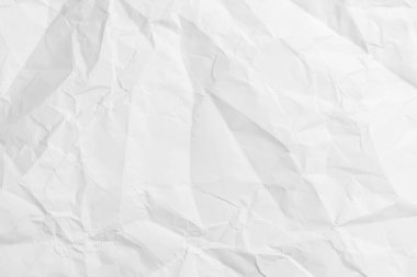 Buruşuk buruşuk beyaz kağıt. Boş boş