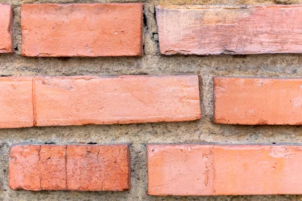 Old Brick Wall Weathered Details Close — Stock Photo, Image