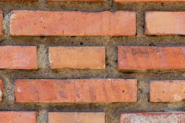 Damaged Brick Wall Weathered Cracks Damage Close — Stock Photo, Image