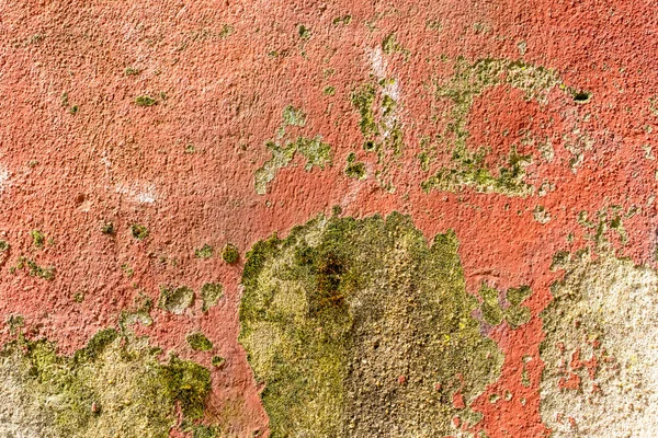 Mottled Texturizado Pintado Descascamento Cimento Parede Velha Com Manchas Tinta — Fotografia de Stock