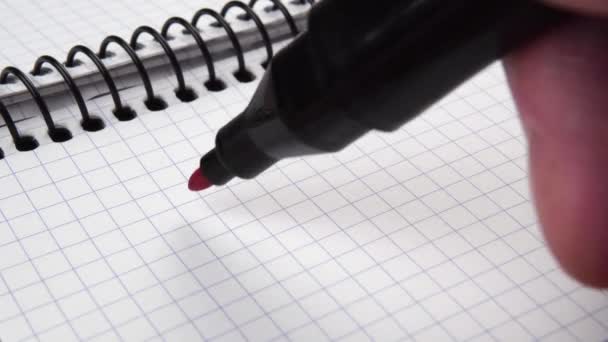 Scrivere 2022 Quaderno Con Pennarello Rosso Chiudete Concetto Obiettivi Aspirazioni — Video Stock