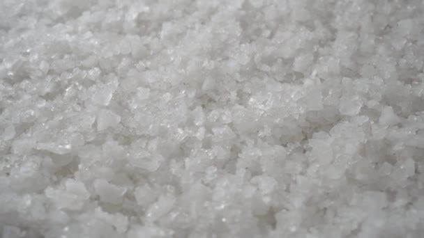 Sea Coarse Salt Close Rotation — Stock Video