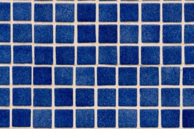 Küçük mavi duvar karoları yakın plan. Soyut renkli arkaplan