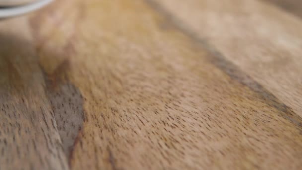 Graines Citrouille Blanches Salées Rôties Tombé Ralenti Une Tasse Céramique — Video