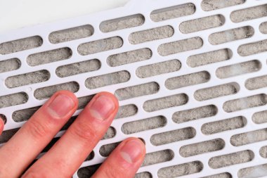 Beyaz tozlu hava filtresi kartuş konseptini değiştiriyorum