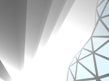 Mimari sanat konseptinde soyut çizgiler, minimum geometrik şekiller. 