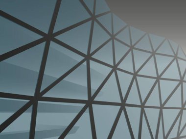 Mimari sanat konseptinde soyut çizgiler, minimum geometrik şekiller. 