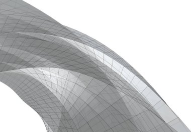 Mimari sanat konseptinde soyut çizgiler, minimum geometrik şekiller. 