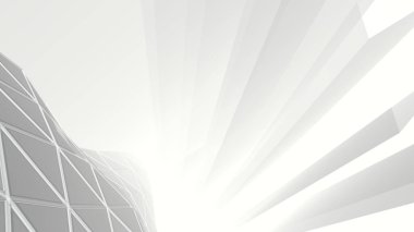 Mimari sanat konseptinde soyut çizgiler, minimum geometrik şekiller. 