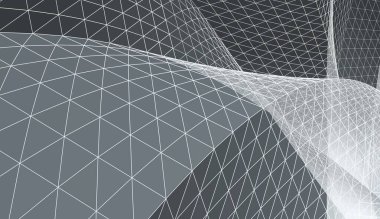 Mimari sanat konseptinde soyut çizgiler, minimum geometrik şekiller. 