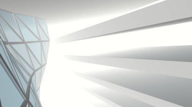 Mimari sanat konseptinde soyut çizgiler, minimum geometrik şekiller. 