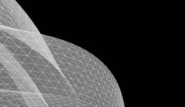 Mimari sanat konseptinde soyut çizgiler, minimum geometrik şekiller. 