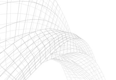 Mimari sanat konseptinde soyut çizgiler, minimum geometrik şekiller. 