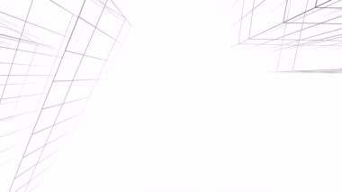 minimal 3d mimari şekillerde hareket etmek