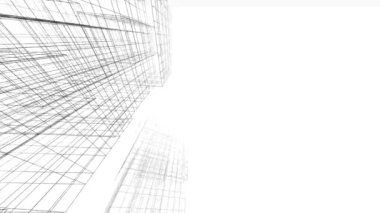 minimal 3d mimari şekillerde hareket etmek