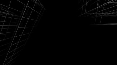 minimal 3d mimari şekillerde hareket etmek