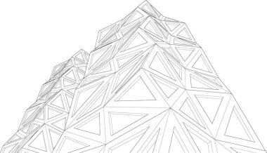 Mimari sanat konseptinde soyut çizgiler, minimum geometrik şekiller. 