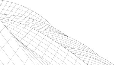 Mimari sanat konseptinde soyut çizgiler, minimum geometrik şekiller. 