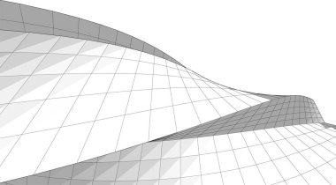 Mimari sanat konseptinde soyut çizgiler, minimum geometrik şekiller. 