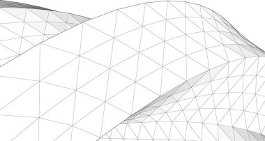 Mimari sanat konseptinde soyut çizgiler, minimum geometrik şekiller. 