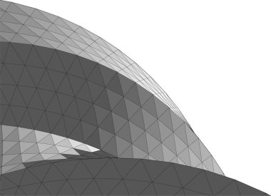 Mimari sanat konseptinde soyut çizgiler, minimum geometrik şekiller. 