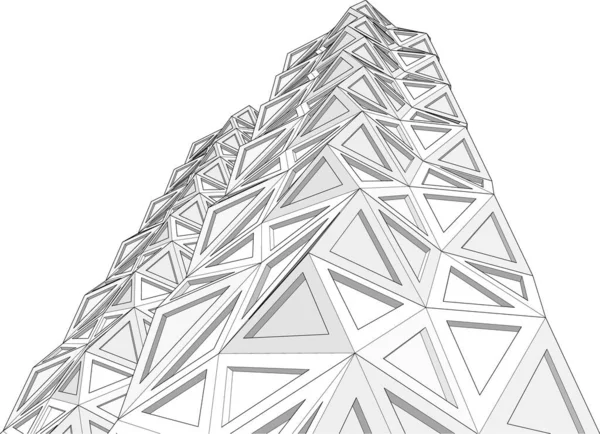 建築芸術の概念における抽象的な線や最小限の幾何学的形状 — ストックベクタ