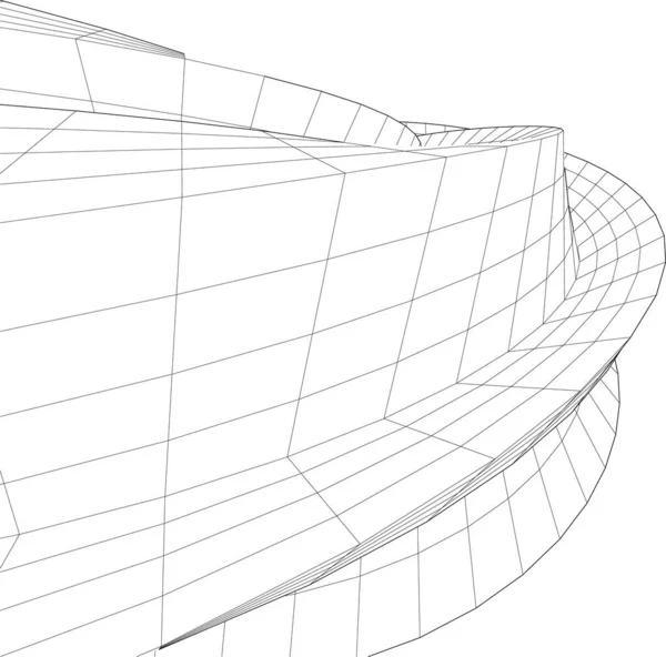 Abstrakte Zeichnungslinien Architektonischen Kunstkonzept Minimale Geometrische Formen — Stockvektor