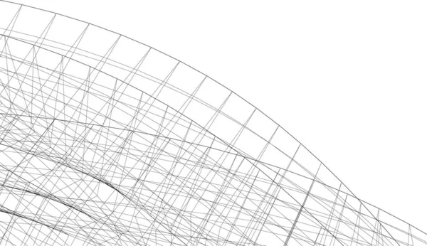 Linhas Abstratas Desenho Conceito Arte Arquitetônica Formas Geométricas Mínimas — Vetor de Stock