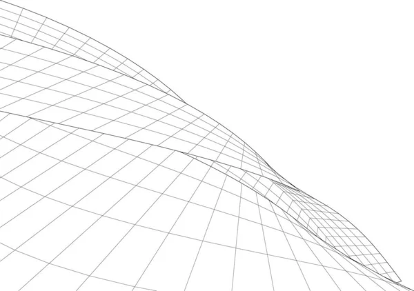 Abstrakte Zeichnungslinien Architektonischen Kunstkonzept Minimale Geometrische Formen — Stockvektor