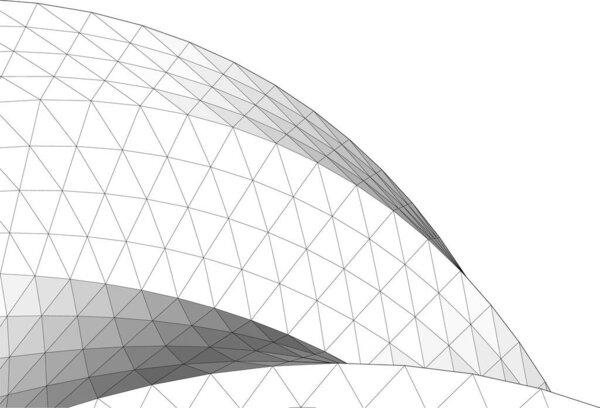 Abstract drawing lines in architectural art concept, minimal geometrical shapes. 