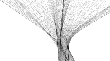 Mimari sanat konseptinde soyut çizgiler, minimum geometrik şekiller. 