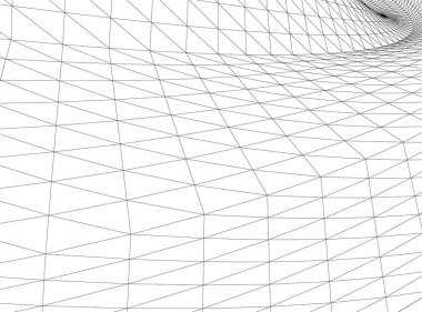 Mimari sanat konseptinde soyut çizgiler, minimum geometrik şekiller. 