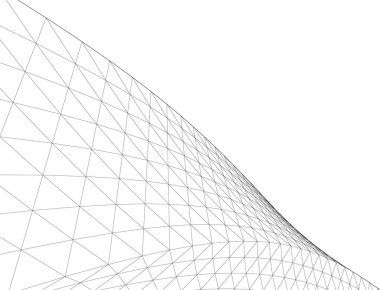 Mimari sanat konseptinde soyut çizgiler, minimum geometrik şekiller. 