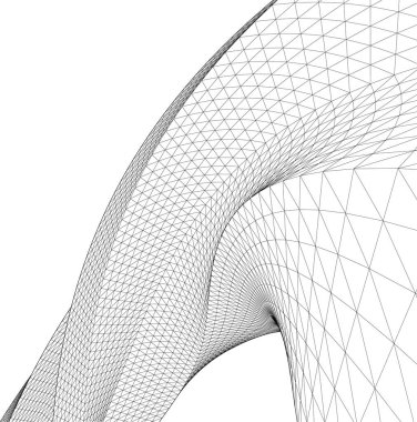 Mimari sanat konseptinde soyut çizgiler, minimum geometrik şekiller. 