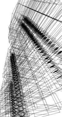 Mimari sanat konseptinde soyut çizgiler, minimum geometrik şekiller. 