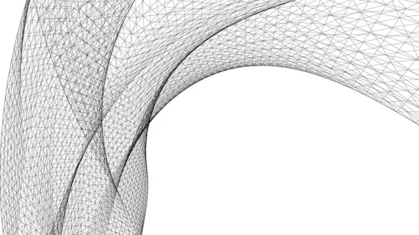 Linhas Abstratas Desenho Conceito Arte Arquitetônica Formas Geométricas Mínimas — Vetor de Stock